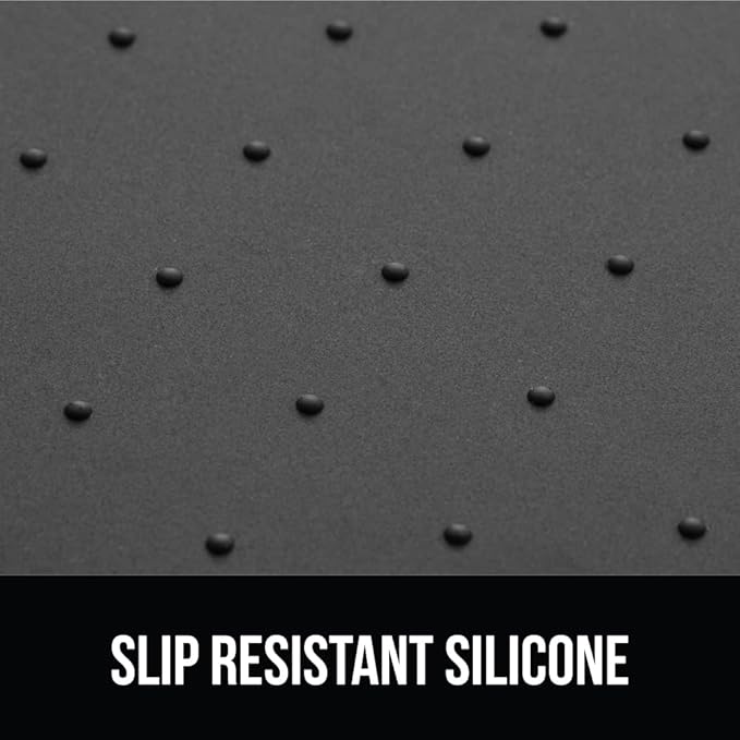 GORILLA GRIP 100% Waterproof Raised Edge BPA Free Silicone Pet Feeding Mat, Dog Cat Food Mats Contain Spills Protects Floors, Placemats for Cats and Dogs Water Bowl Pets Accessories 18.5x11.5 Charcoal