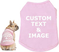 Custom Dog Shirt,Personalized Pet Apparel with Name Text Photo Image,Lightweight Breathable Puppy Kitten Cotton Vest for Small Medium Large Dogs Cats,Puppy Gift (Pink, 3X-Large)