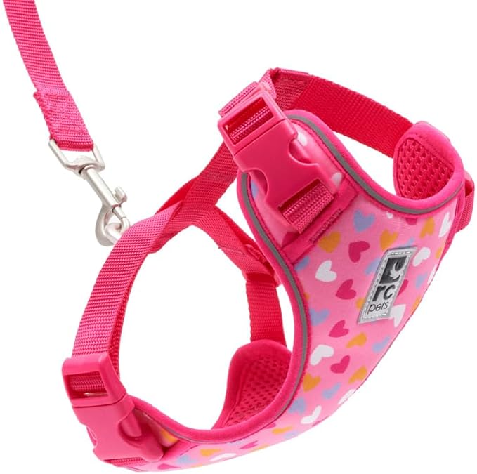 RC Pets Adventure Kitty Cat Harness | Adjustable Airmesh Vest with D-Ring and 6ft Leash for Walking and Travel | Lil Heart, Large