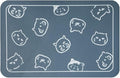 YCT Cat Food Mat, Cat Mat for Food and Water, Pet Feeding Mat, Non-Slip Super Absorbent, with Multiple cat Heads Logo, 24 x 16.9 inches, Blue