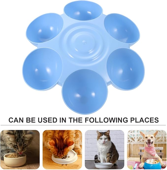 Multipurpose Pet Feeding Bowl with Flower Shape Design for Cats and Dogs Durable Food and Water Dish Easy to Clean 14.17 X 14.17 X 3.54 Inches
