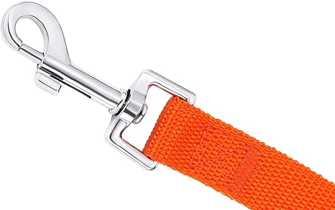 AMAGOOD Dog/Puppy Obedience Recall Training Agility Lead-15 ft 20 ft 30 ft 50 ft Long Leash-for Dog Training,Tie Out,Play,Safety,Camping (50Feet x 1Inch, Orange)