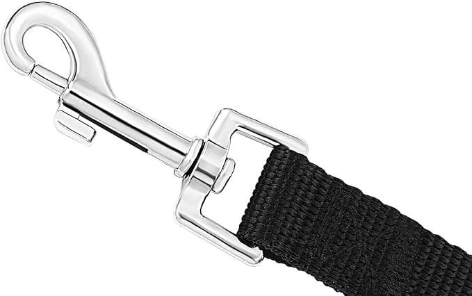 AMAGOOD Dog/Puppy Obedience Recall Training Agility Lead-15 ft 20 ft 30 ft 50 ft Long Leash-for Dog Training,Tie Out,Play,Safety,Camping (15Feet x 1Inch, Black)