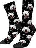 D-Story Custom Face Socks, Personalized Photo Picture on Socks, Unisex Athletic Crew Socks for Men Women