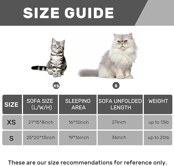 Hollypet Cat Bed Fluffy Plush Mutifuctional Double-Layer Soft Pet Couch Orthopedic Sofa Nest Beds for Small Cats and Dogs, Pink and White (25x20x13 inch)