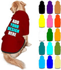 Custom Dog Clothes with Photo Name Logo Personalized Dog Sweaters for Small Medium Large Dogs Breathable Warm, DarkRed, S