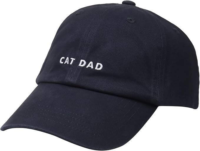 Cat Mom & Dad Hats for Proud Cat Parents | for Men & Women | Embroidered Text - Adjustable Fit - 100% Cotton