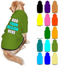 Custom Dog Hoodie Personalized Photo Text Logo Name Dog Clothes, Soft & Warm for Puppy Sweatshirt Hooded for Small Medium Large Dogs Girl/Boy Cats/Kitten, OliveDrab, XL