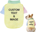 Custom Dog Shirt,Personalized Pet Apparel with Name Text Photo Image,Lightweight Breathable Puppy Kitten Cotton Vest for Small Medium Large Dogs Cats,Puppy Gift (Dopamine Yellow, XX-Large)