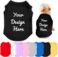 Customized Dog Shirt for Small Medium Large Dogs Personalized with Photo Text Logo Name T-Shirt Summer Breathable Clothes, S