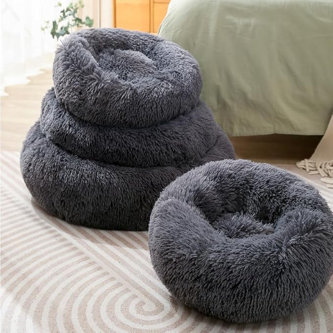 Donut Dog Bed Small Pet Bed Cat Bed Pet Beds Puppy Bed Kitten Bed Rabbit Bed Kitten Beds for Indoor Kittens Cat Beds for Indoor Cats Up to 7 Lbs