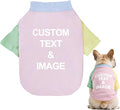 Custom Dog Shirt,Personalized Pet Apparel with Name Text Photo Image,Lightweight Breathable Puppy Kitten Cotton Vest for Small Medium Large Dogs Cats,Puppy Gift (Dopamine Pink, Small)