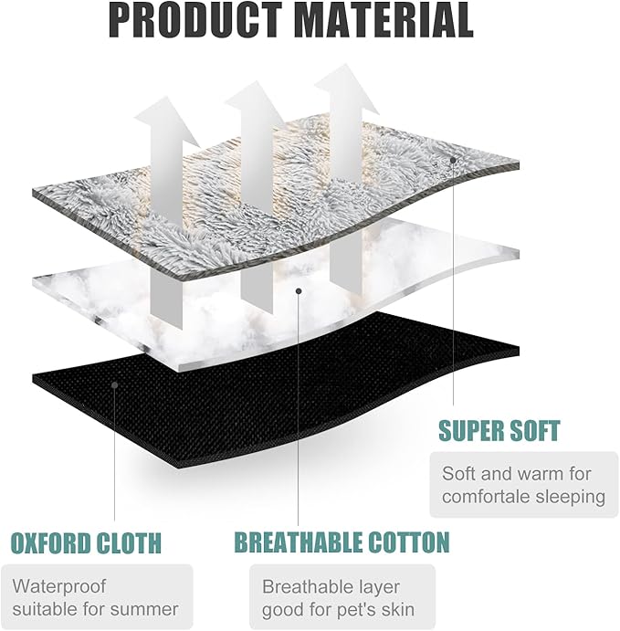 Self Warming Cat Bed, Foldable Self Heated Cat Mat Extra Warm Thermal Heating Pet Pad 24 x 20 inch for Indoor Outdoor Cats, Non-Slip Bottom Washable Non Electric Black