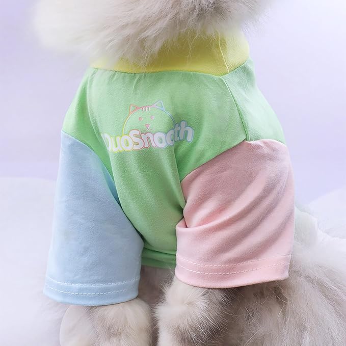 Custom Dog Shirt,Personalized Pet Apparel with Name Text Photo Image,Lightweight Breathable Puppy Kitten Cotton Vest for Small Medium Large Dogs Cats,Puppy Gift (Dopamine Green, XX-Large)