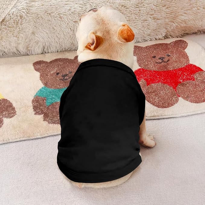 Customized Dog Shirt for Small Medium Large Dogs Personalized with Photo Text Logo Name T-Shirt Summer Breathable Clothes, 1 PC Blank Black, 4XL