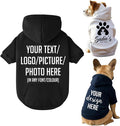 Personalized Name Dog Hoodie, Print Hoodies Pets Name, Custom Pet Memorial, Bright Puppy Sweatshirt, Customized Pet Clothes Warm Winter Outfit for Dogs, Gift for Dog Lovers Style 1