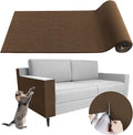 Climbing Cat Scratcher Mat Trimmable Cat Scratching Post Carpet 39.3’’x15.8’’ Self Adhesive Carpet Mat Pad Replacement for Cat Tree Shelves Post Couch Wall Furniture Steps DIY Protector (Brown)