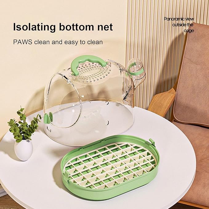 Easy to Carry Bird Cage with Watering Bottle High Ventilated Carriers Travel Cage for Outdoor Portable Hamster Carriers Travel Birdcage