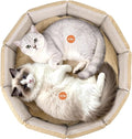 PJYuCien Premium Orthopedic Memory Foam Round Pet Bed for Large Cats, Small Dogs & Puppies - 20" Indoor Donut Cuddler with Non-Slip Bottom, Machine Washable, Supports Pets Up to 18 lbs, Khaki