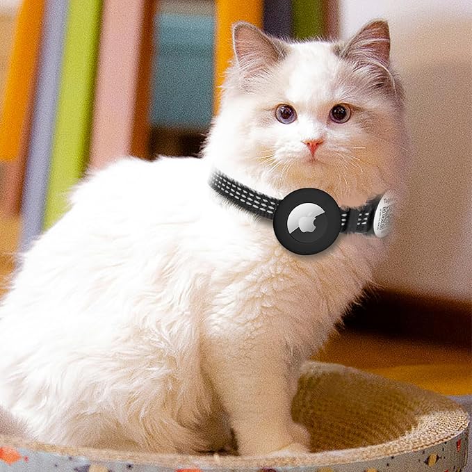 Reflective Cat Collar Personalized with Name ID Tag and Bell. QR Code Name Tag, Cat Smart ID Tag Breakaway.Ultra-Durable, Adjustable, Quick Release, Fits Most Cats (Pink)