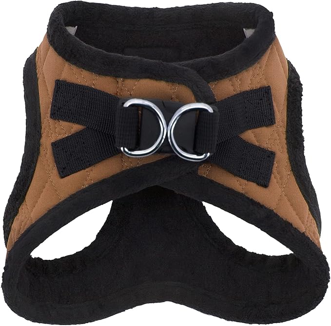 Best Pet Supplies - All Weather Plush, Reflective, No Pull Harness for Small, Medium Dogs, Cats - Secure with Hook & Loop Fastener, Buckle, Double D-Rings - Beige Plush, L