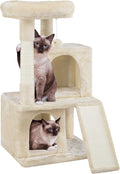 Yaheetech Cat Tree for Indoor Pets, 36in Tower Condo w/Extra Large Perch, Scratching Posts, Board, Dangling Ball, Play Structure for Kittens & Adult Cats, Beige