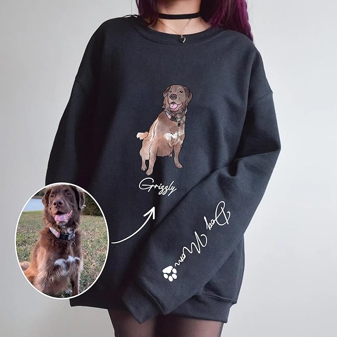 CHIARA CONTI11 Custom Dog Hoodie, Custom Pet Gifts, Custom Dog Shirt, Custom Dog Sweatshirt, Valentine's Day Gift