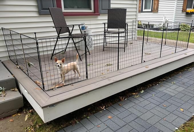 FXW MiniPaws Unleashed Dog Playpen, Expandable & Portable Design for Yard, RV Camping and Indoor Use, for Puppies and Small Dogs, 24-inch 48 Panels
