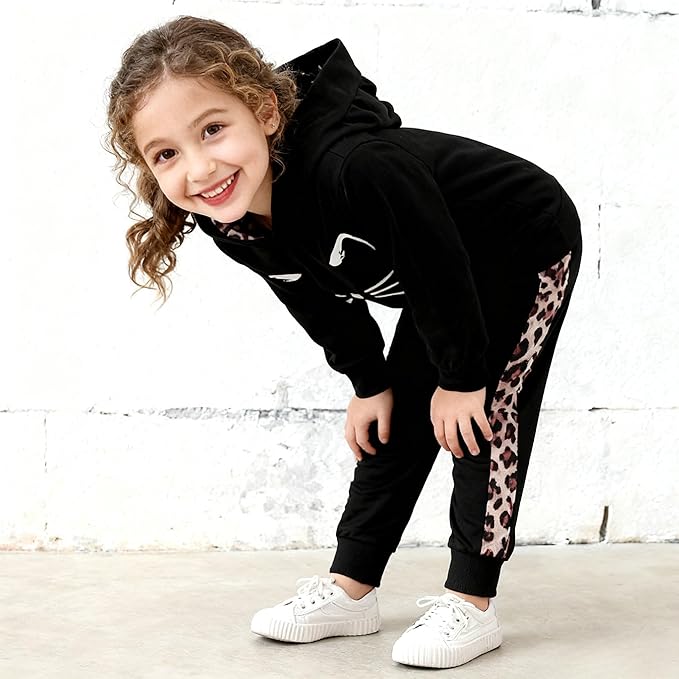 Toddler Baby Girls Clothes Long-sleeve Tie Dye Hoodie Sweatshirt Pants Hooded Outfit Set