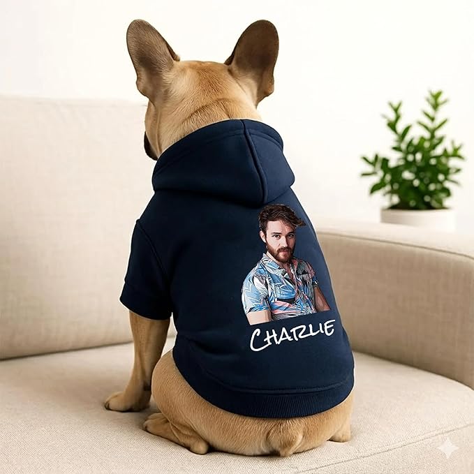 Personalized Name Dog Hoodie, Print Hoodies Pets Name, Custom Pet Memorial, Bright Puppy Sweatshirt, Customized Pet Clothes Warm Winter Outfit for Dogs, Gift for Dog Lovers Style 6