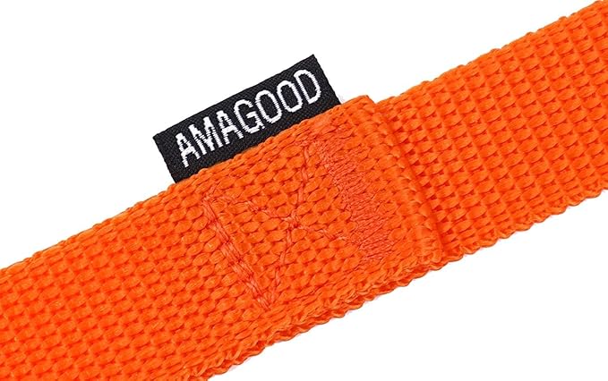 AMAGOOD Dog/Puppy Obedience Recall Training Agility Lead-15 ft 20 ft 30 ft 50 ft Long Leash-for Dog Training,Tie Out,Play,Safety,Camping (50Feet x 1Inch, Orange)