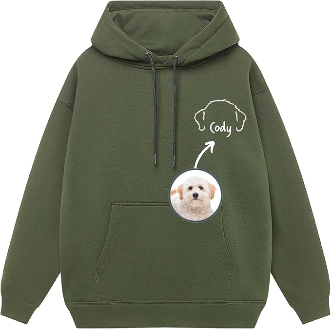 Custom Dog Face Sweatshirt Hoodie T-Shirt, Custom Pet Name, Personalized Pet Photo, Dog Lovers Gifts, Christmas