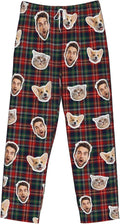 Custom Pajamas Pants Plaid Personalized Funny PJ Pant Design with Face Pajama for Men Women Dog Pet