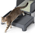 Cat Ramp for Litter Box Elevated Litter Ramp for Cat Litter Boxes, Washable Easy Cleaning Steps with Filter Functions Suitable for Small & Elderly Cats(14"x10"x2.5")