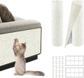 2Pack Total 78.7"x15.8" Cat Scratch Mat for Cat Couch Furniture and Wall Protector | Trimmable Self-Adhesive Carpet Climb Cat Scratcher for Covering Cat Tower and Replacement Pads (OffWhite)