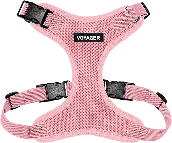 Voyager Step-in Pet Harness - All Weather Mesh, Adjustable Step in Harness for Cats and Dogs by Best Pet Supplies - Pink, XL