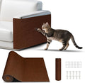 Cat Scratch Mat, Self-Adhesive Trimmable cat Scratch Furniture Protector for Couch, cat Scratch pad，cat Tree，DIY Climbing Carpet for Cat Tower Replacement Pads (Brown, 78.7" x 15.8")