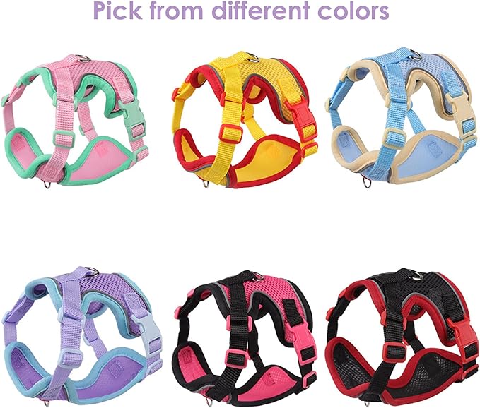 Cat Harness and Leash Set for Walking – Escape-Proof Reflective Vest for Cats and Small Dogs, Adjustable Soft Air Mesh with Pressure-Reducing Design, 4.92ft (Green & Pink, L)