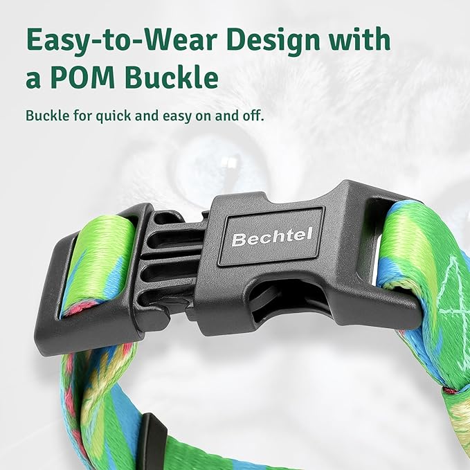 Cat Harness and Leash Set, Anti Escape Adjustable Cat Leash, Comfortable Soft Lightweight, Use Safe & Easy, Suitable for Small, Walking Kitten Harness for Large Medium Small Cats, Hawaii Green