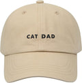 Cat Mom & Dad Hats for Proud Cat Parents | for Men & Women | Embroidered Text - Adjustable Fit - 100% Cotton