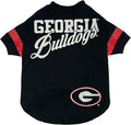 Pets First NCAA Georgia Bulldogs T-Shirt for Dogs & Cats, Medium. Football/Basketball Dog Shirt for College NCAA Team Fans. Stripe Design, Durable & Cute Sports PET TEE Shirt Outfit (GA-4146-MD)