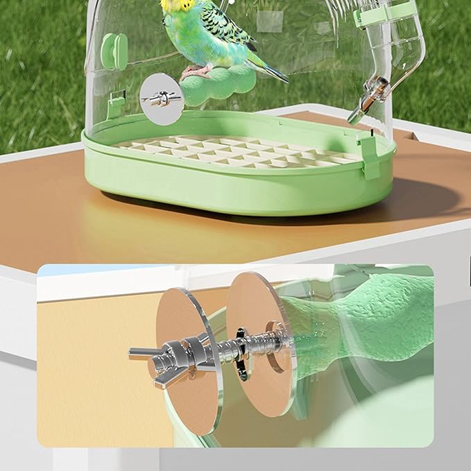 Easy to Carry Bird Cage with Watering Bottle High Ventilated Carriers Travel Cage for Outdoor Portable Hamster Carriers Travel Birdcage