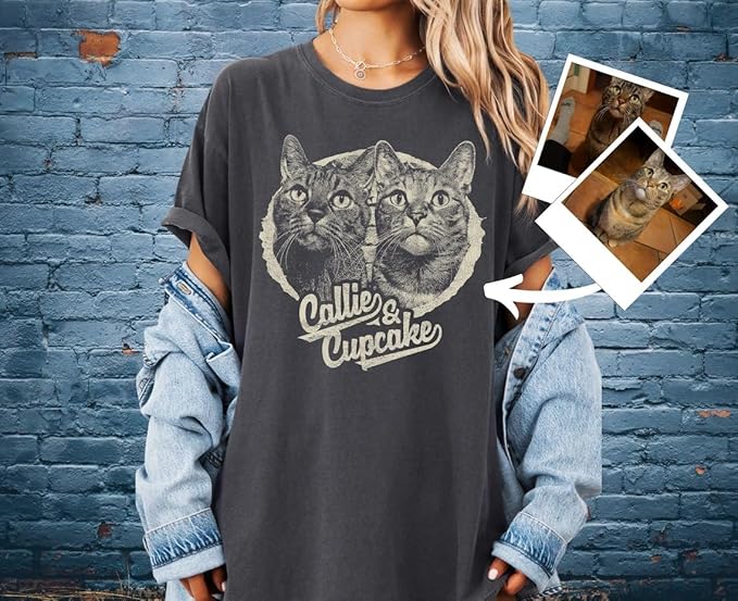 Personalized Dog Photo Shirt for Women and Men, Custom Dogs Face Shirt, Sweatshirt, Hoodie, Dogs Mom Shirts, Pet Photo Shirts, Dog Mom Gifts, Pet Owner Gifts Customized, Cat Mama Tshirt