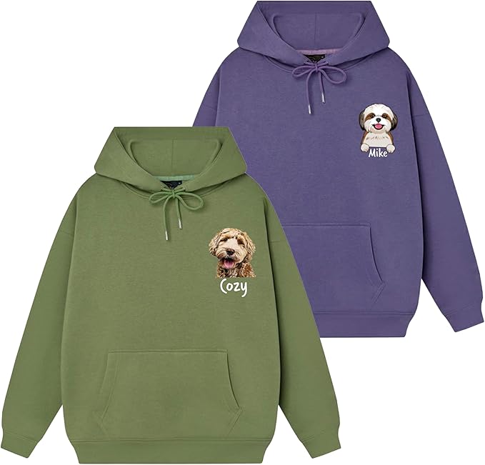Custom Dog Face Sweatshirt Hoodie T-Shirt, Custom Pet Name, Personalized Pet Photo, Dog Lovers Gifts, Christmas