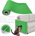 Cat Scratch Furniture Protector - 40" x 15.8" Trimmable Self-Adhesive Cats Claws Scratch Pads, DIY Cat Climbing Couch Protector for Scratch Post Cat Tree Replacement Indoor (Green)