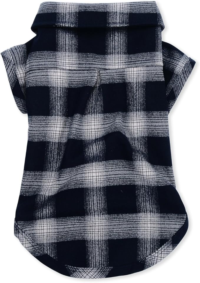 Koneseve Dog Shirt Pet Plaid Clothes T-Shirt Sweater Breathable for Medium Large Dog Adorable Casual Cozy Halloween Thanksgiving Christmas Costumes (Blue; 5XL)
