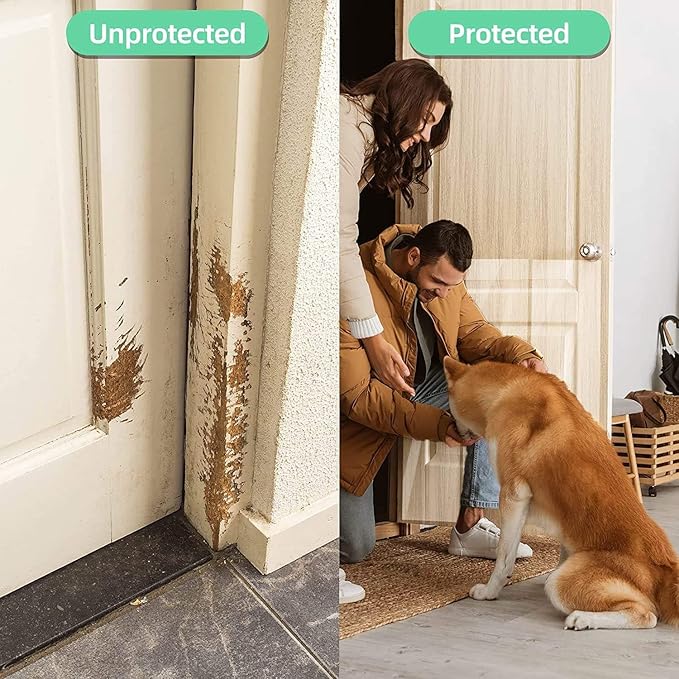 118"x8" Self-Adhesive Cat Scratch Protector Tape, Anti-Claw Couch Furniture Guard for Sofa Beds Doors Tables Walls, Clear Pet Scratch Deterrent