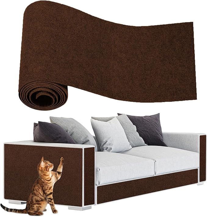 Anit Cat Scratch Couch Furniture Protector,78.7x15.8 Cat Wall Corner Scratcher Pads Mat,DIY Cats Scratching Carpet Post Board Replacement