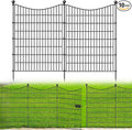 10 Panels Decorative Garden Fence with Gate, 40 in(H) X 23.6 ft(L) No Dig Dog Fence Animal Barrier Outdoor for Yard, Rustproof Metal Garden Edging and Borders, Temporary Fencing Stakes