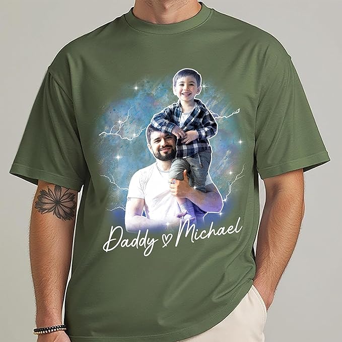 Tehg & Tuhg Custom T Shirts with Picture, Vintage Bootleg Rap Tee, Boyfriend Girlfriend, Unique Gift for Birthday Anniversary
